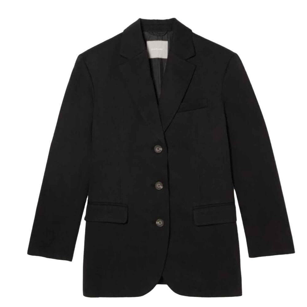 Everlane The 80s Blazer Black Oversized Size US 0 Business Minimalist Capsule